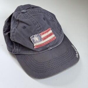 Life is Good American Flag Hat Gray Chill Cap Tattered Distressed Cotton 2-4T T1